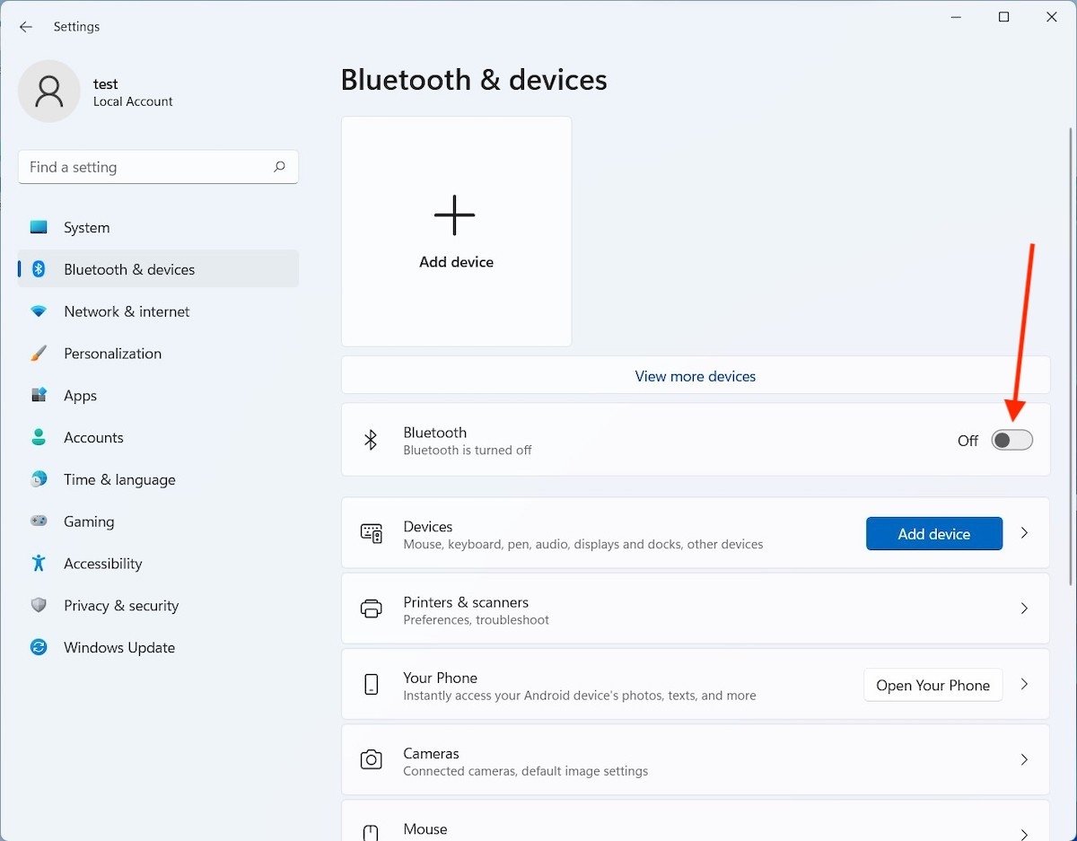 Ativar as conexões Bluetooth