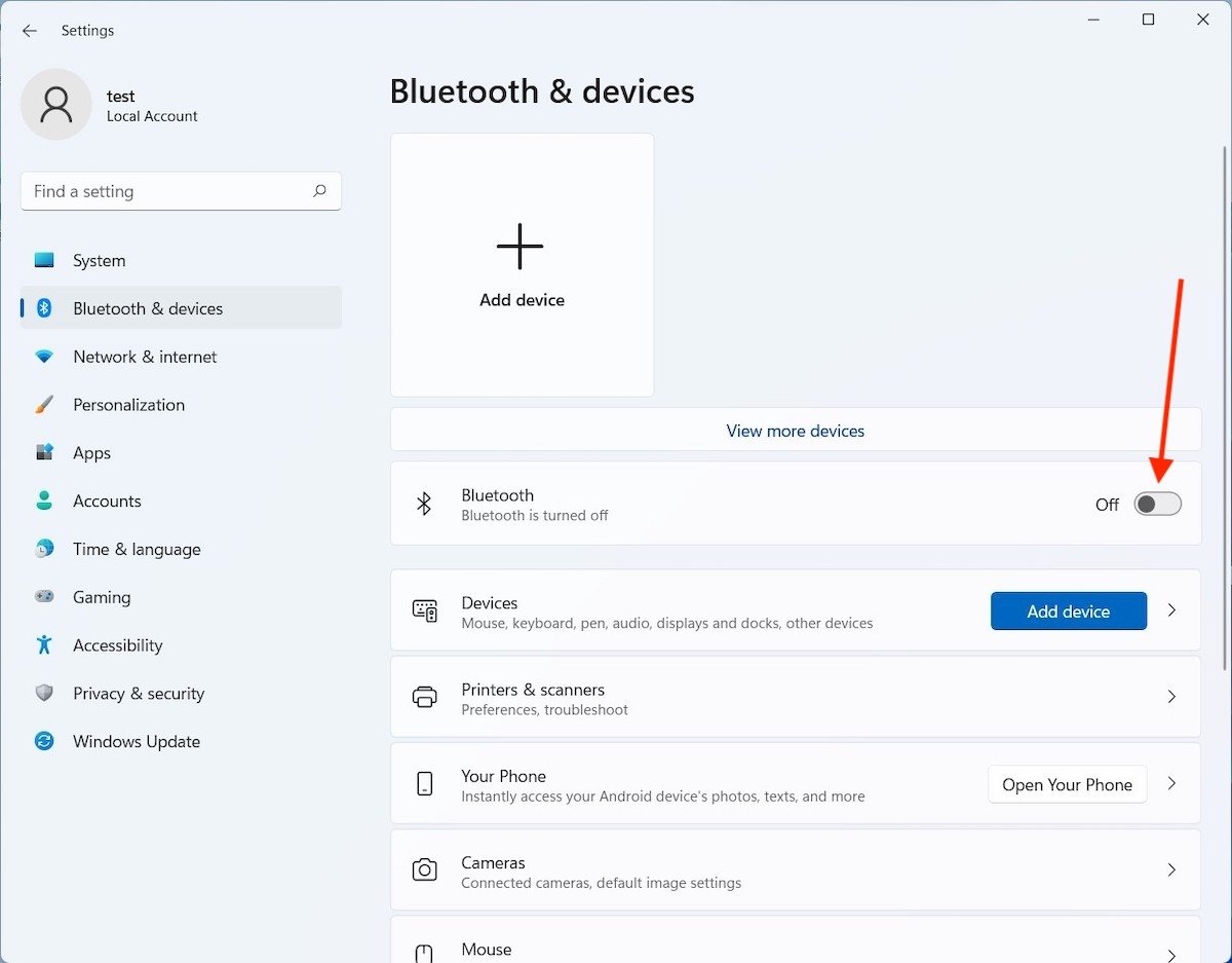 Bluetooth接続を有効化