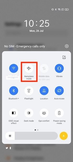 Activar el modo avión