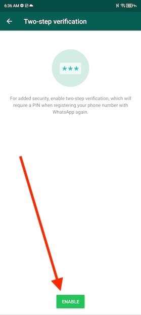 Enable two-step verification