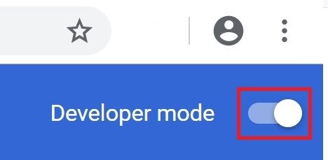 Activación del modo desarrollador en Chrome