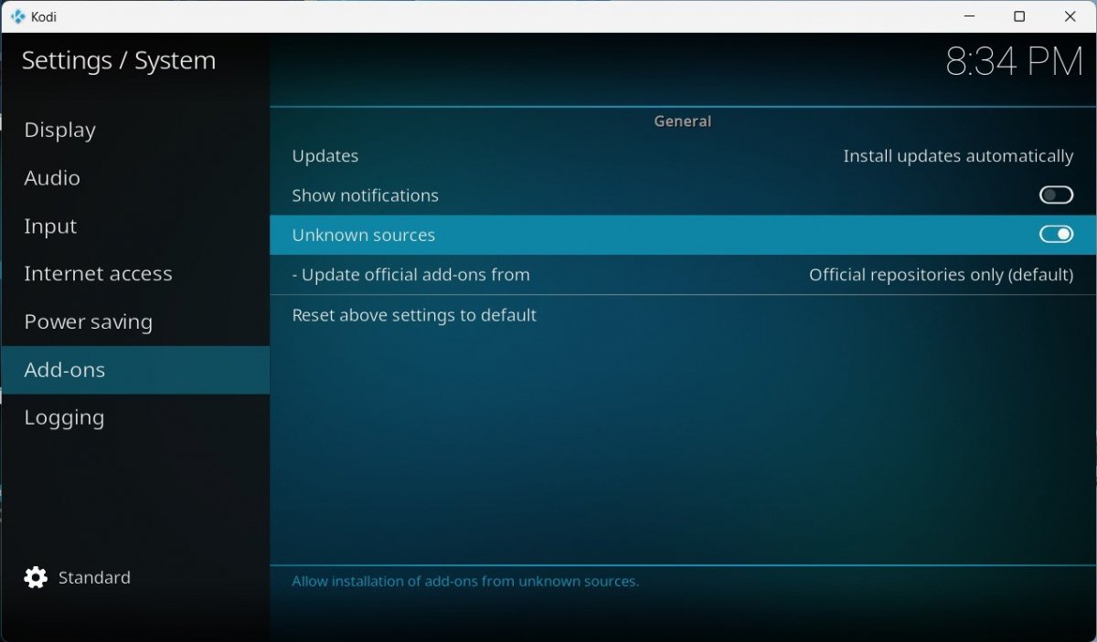 How to install add ons on Kodi for PC