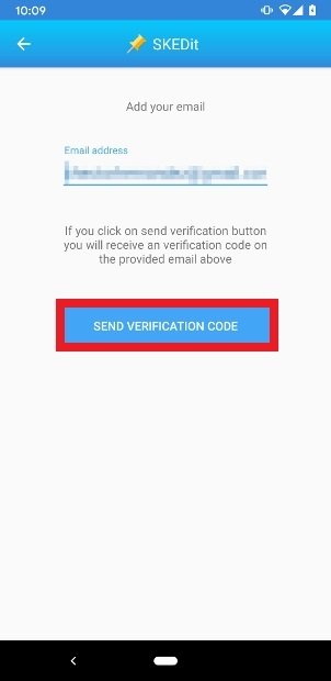 Introduce tus datos y pulsa el botón para enviar el código de verificación