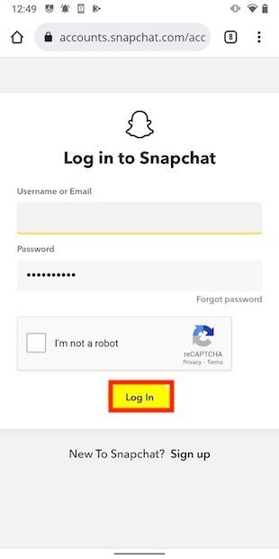 Enter your user name and password