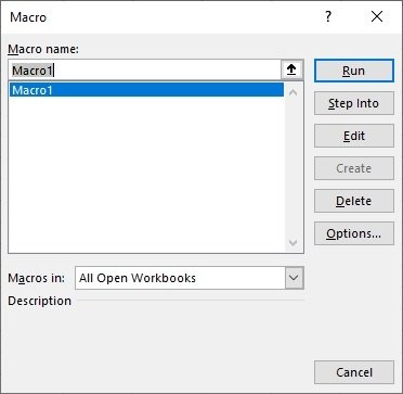 Existing macro options