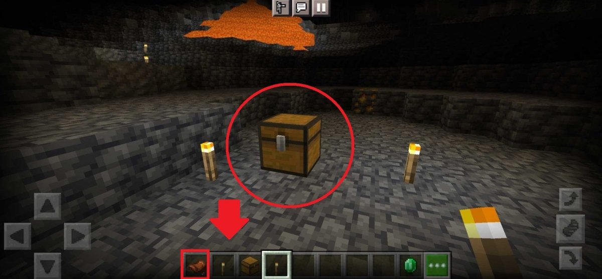 Find a chest in a mine
