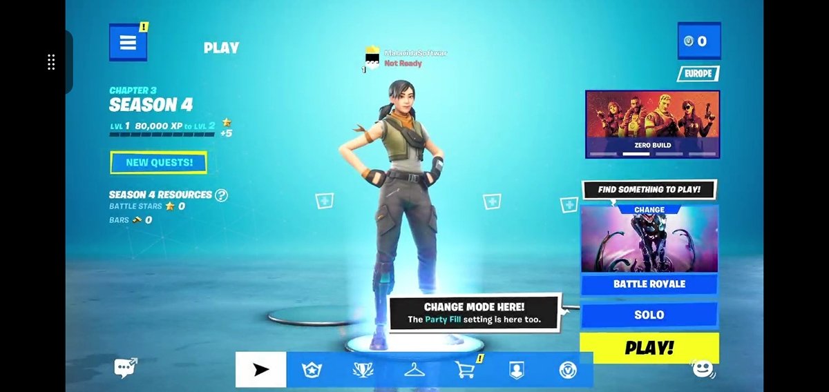 スマートフォンからクラウドでFortniteをプレイする