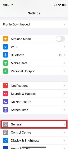 General iOS settings