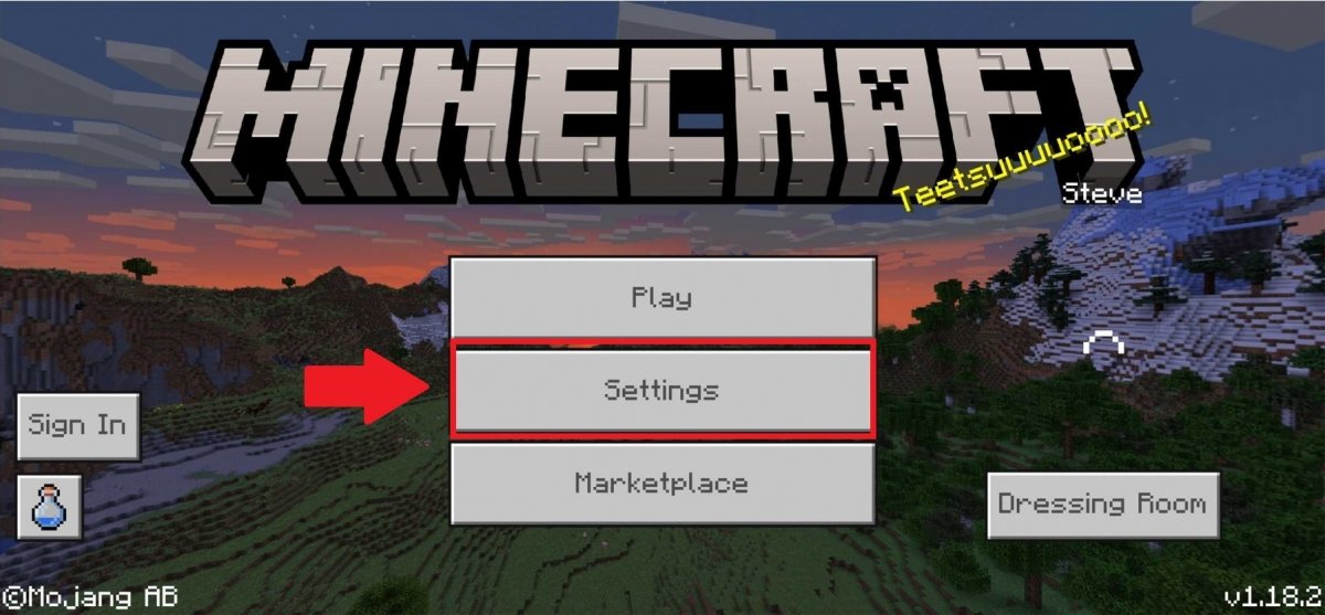 Entre em Configurações do Minecraft