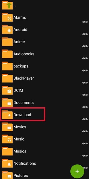 Go to the Downloads folder