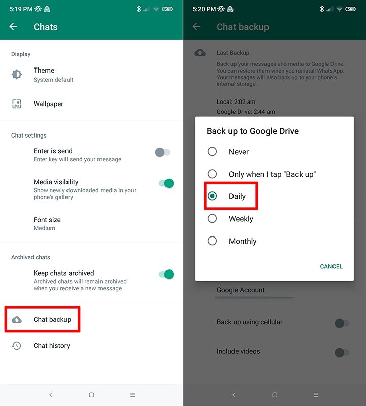 Google Drive ermöglicht es uns, ein kostenloses Backup unseres WhatsApp-Kontos zu speichern