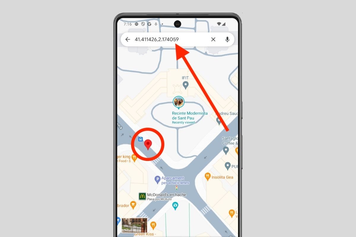 Google Maps can also tell you the coordinates of any spot on the map