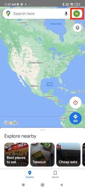 Google Maps profile
