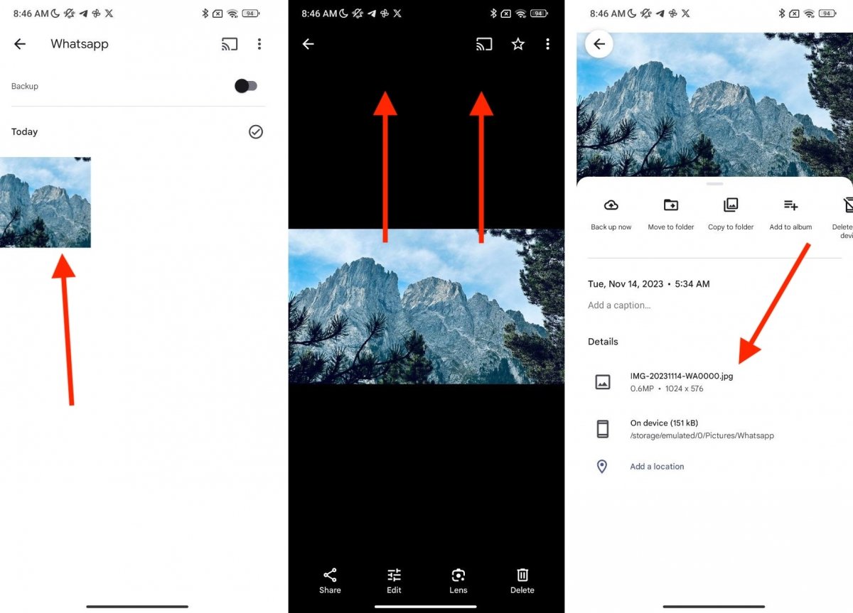 Google Fotos ist eine gute Option, um alle Details eines Bildes zu sehen