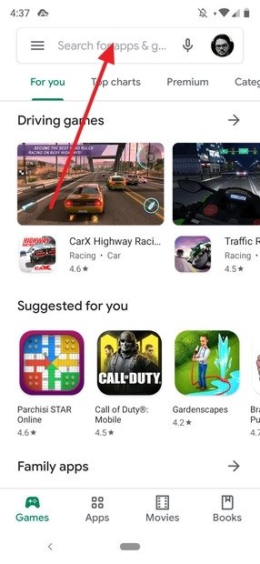 Google Play’s front page