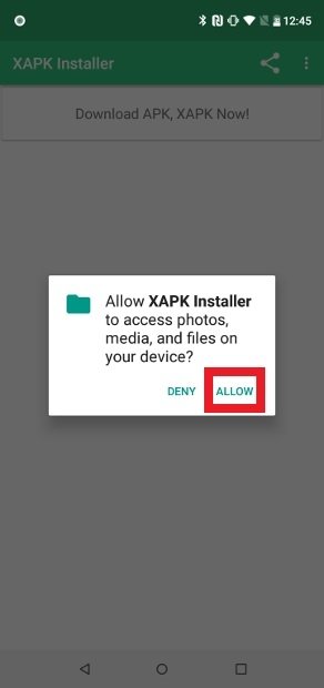 Donner les autorisations à XAPK Installer