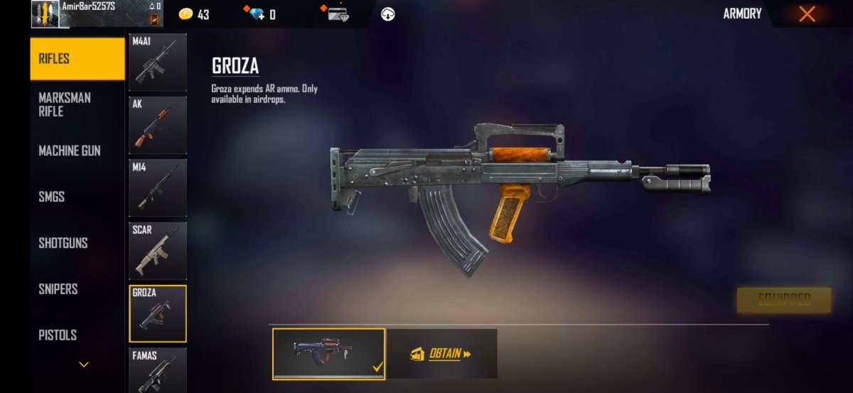 GROZA, a stable and optimal rifle for the long and medium range