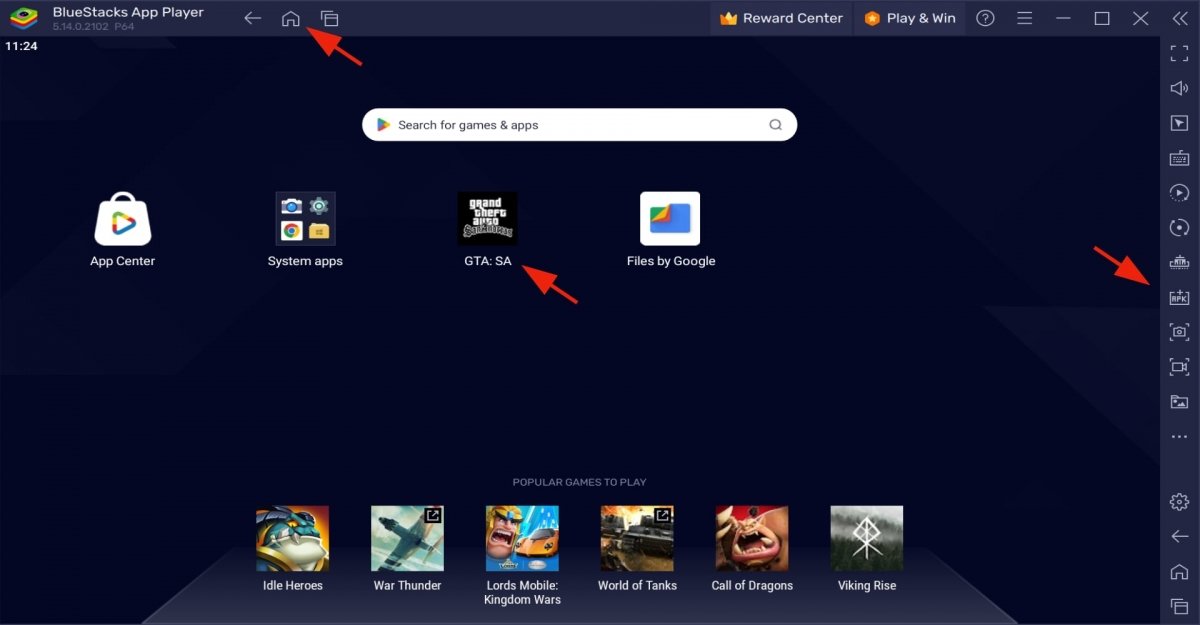 GTA San Andreas no BlueStacks App Player