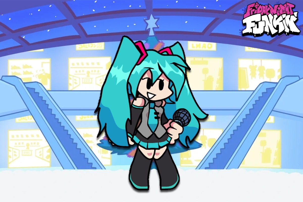 Hatsune Miku is the virtual pop princess in FNF