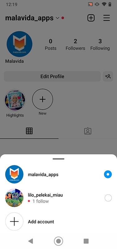 Instagramでアカウントをリンクしているか確認する方法