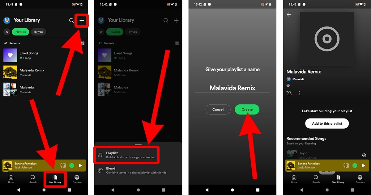 How to create a playlist in Spotify