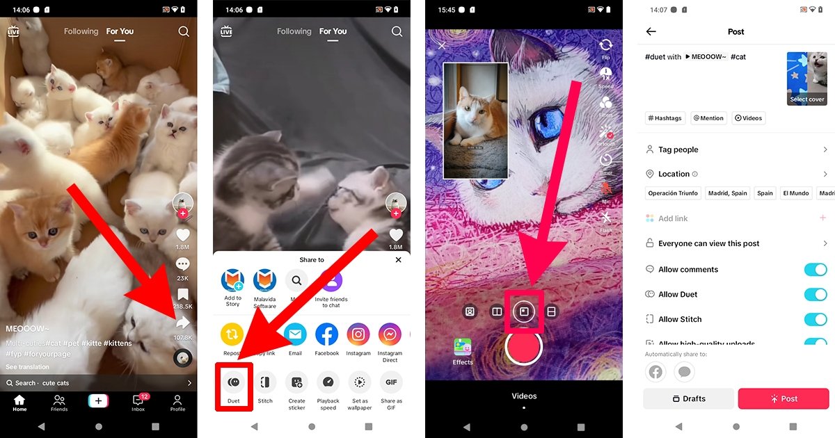 Come creare un video di reazione per rispondere a un altro nell'app di TikTok