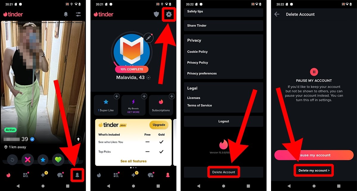 How to delete your Tinder account from the Android app