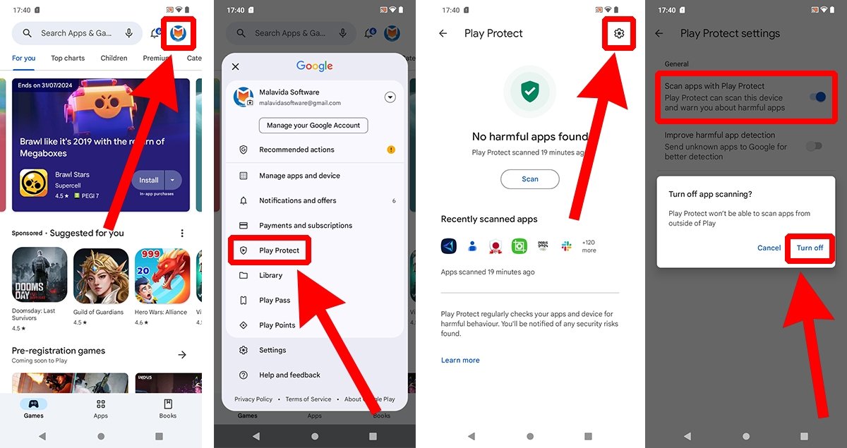 Como desativar o Google Play Protect para evitar que ele analise seus aplicativos