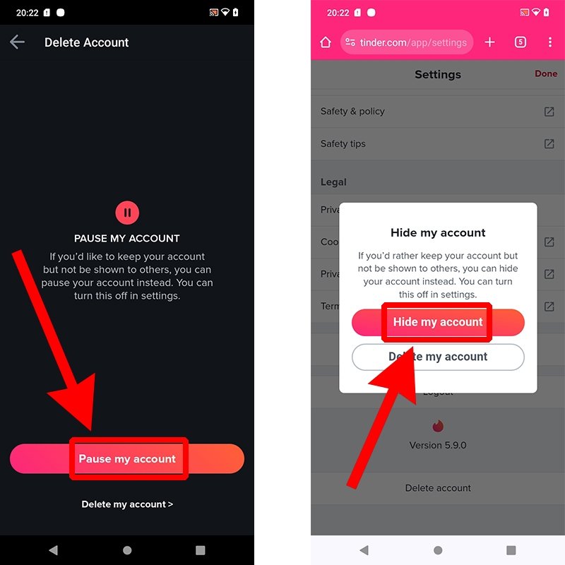 Comment désactiver temporairement votre compte Tinder ?