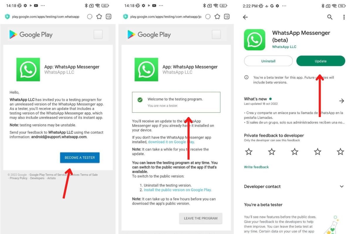 Comment s'inscrire et télécharger la version bêta de WhatsApp sur Google Play ?