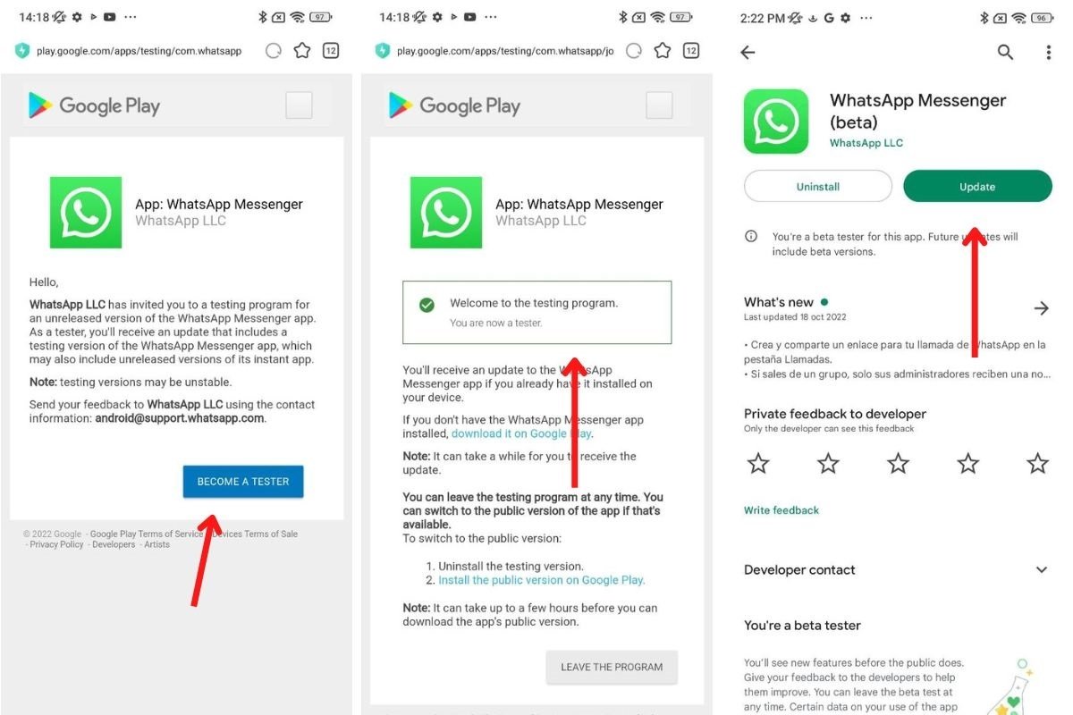 Cómo apuntarte y descargar la versión beta de WhatsApp, tanto en