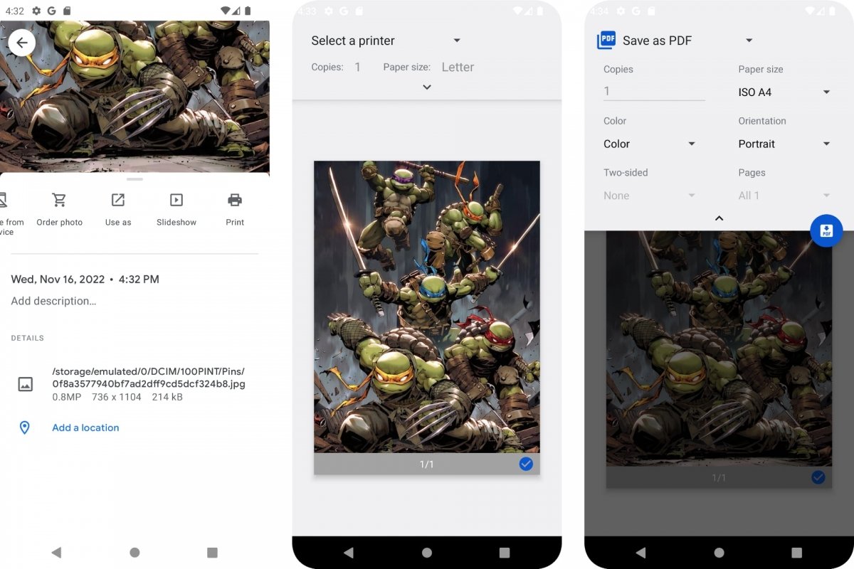 How to print images on Android