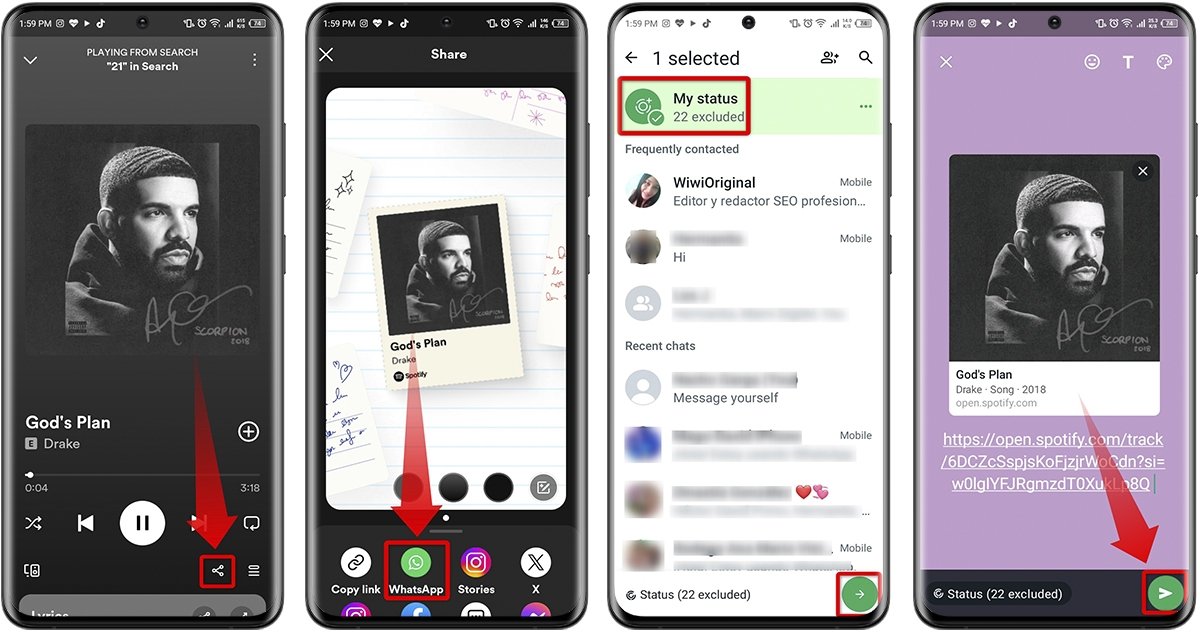 Como colocar músicas do Spotify no seu status do WhatsApp