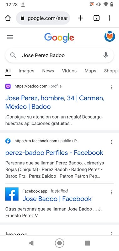 How to search for Badoo users in Google by name and surname