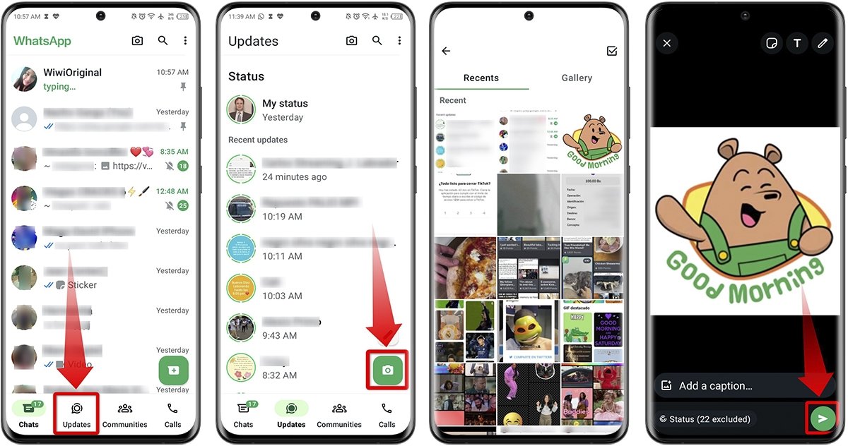 Come usare una GIF come stato di WhatsApp dalla galleria