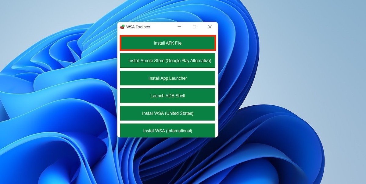 Instalar un APK con WSA Toolbox