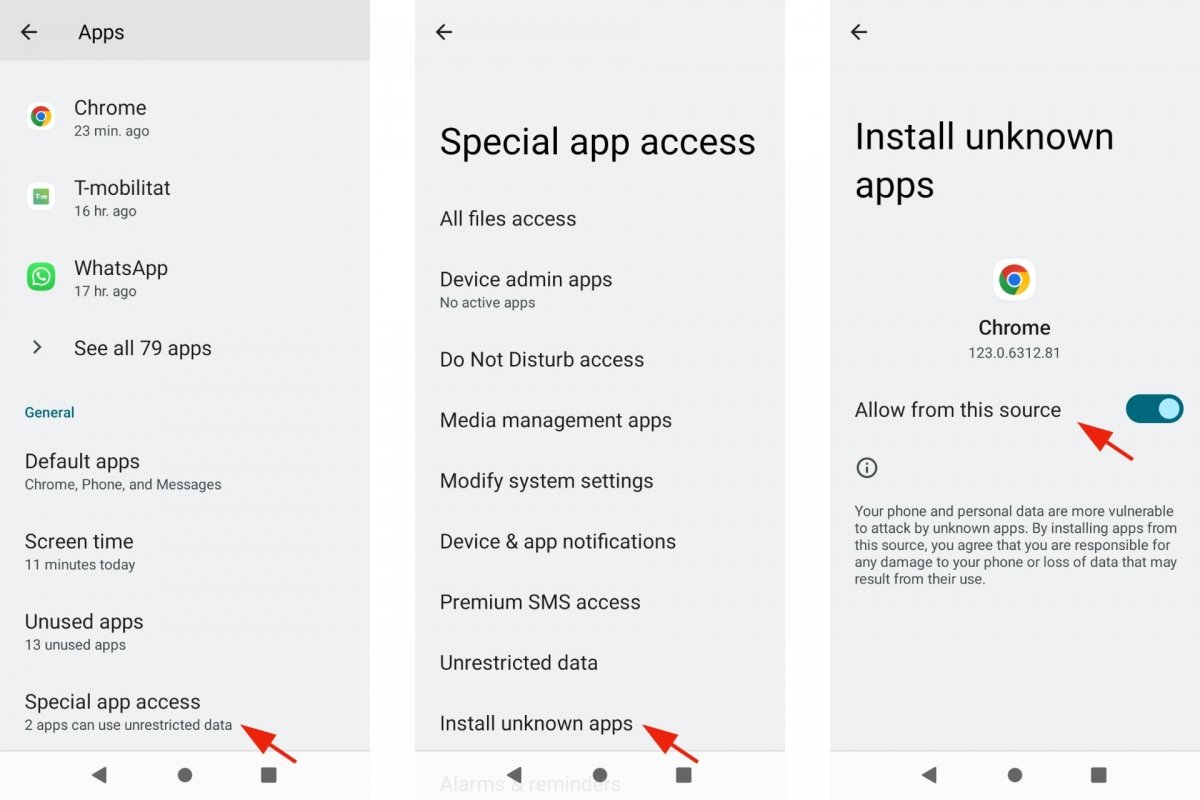 Install apps from unknown sources on Android