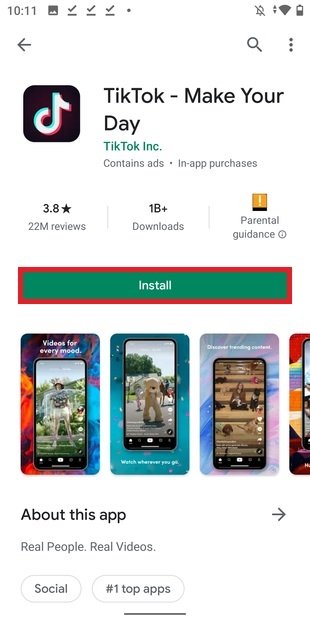 Install from Google Play