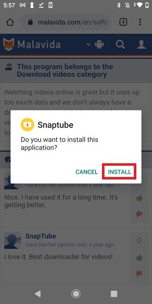 Installer SnapTube