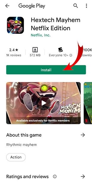 Install the video game following the instructions