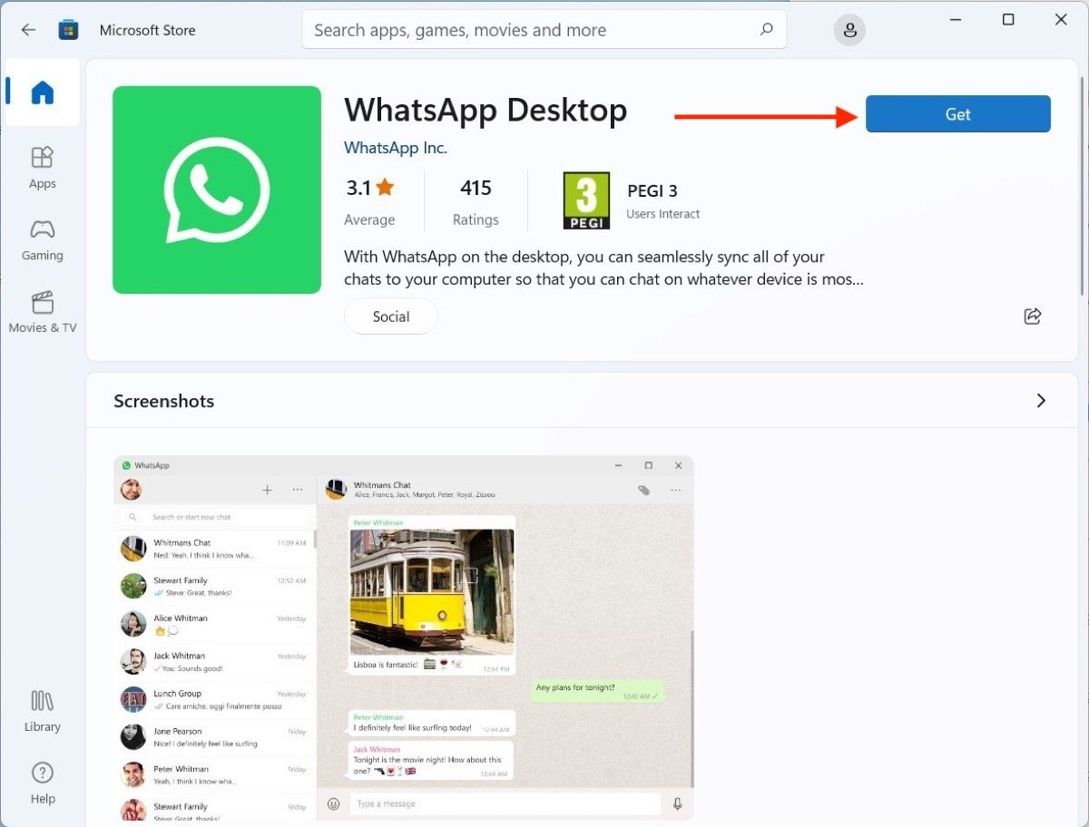 Install WhatsApp with just one click