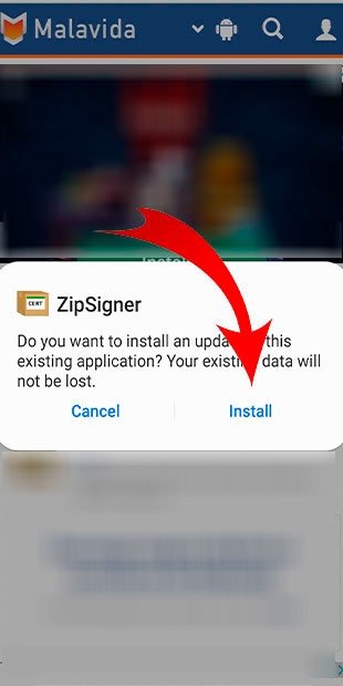 Install ZipSigner on your mobile device