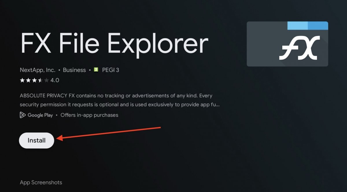 Installing a file explorer on Android TV