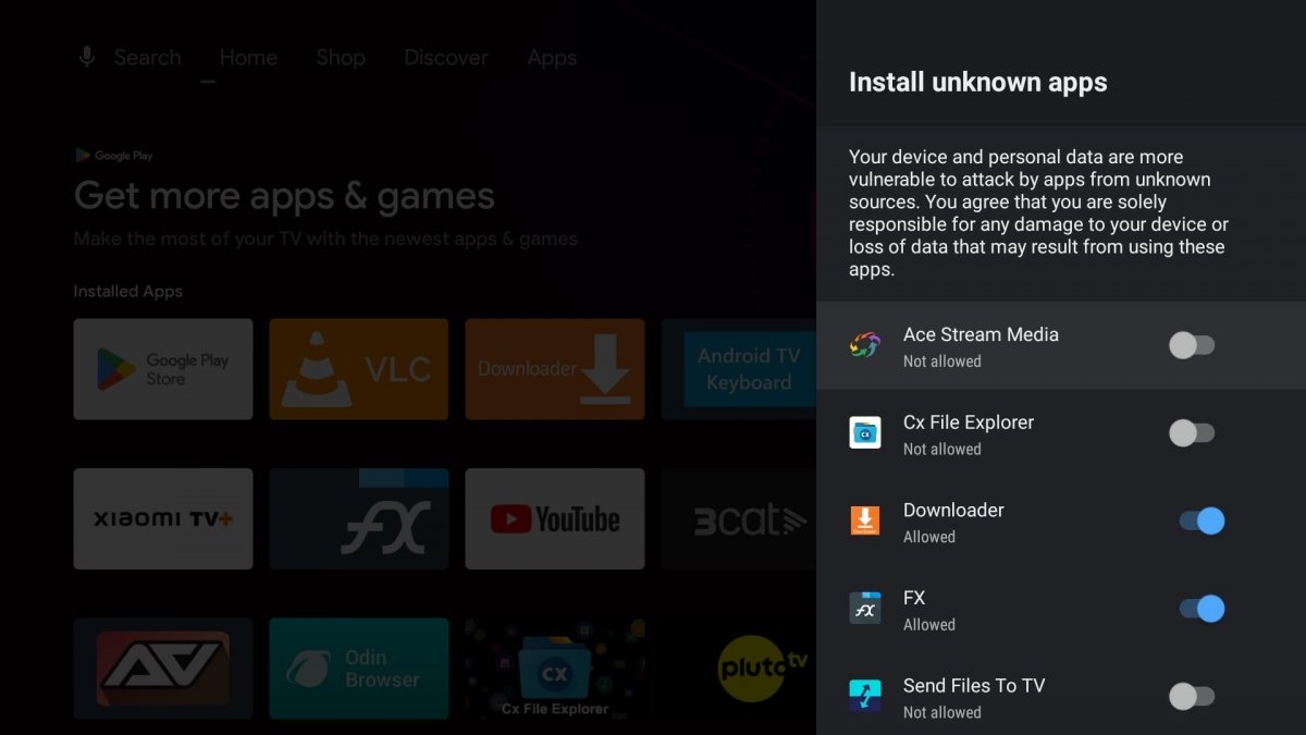 Installing an APK from unknown sources