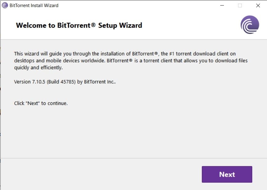 Installing BitTorrent