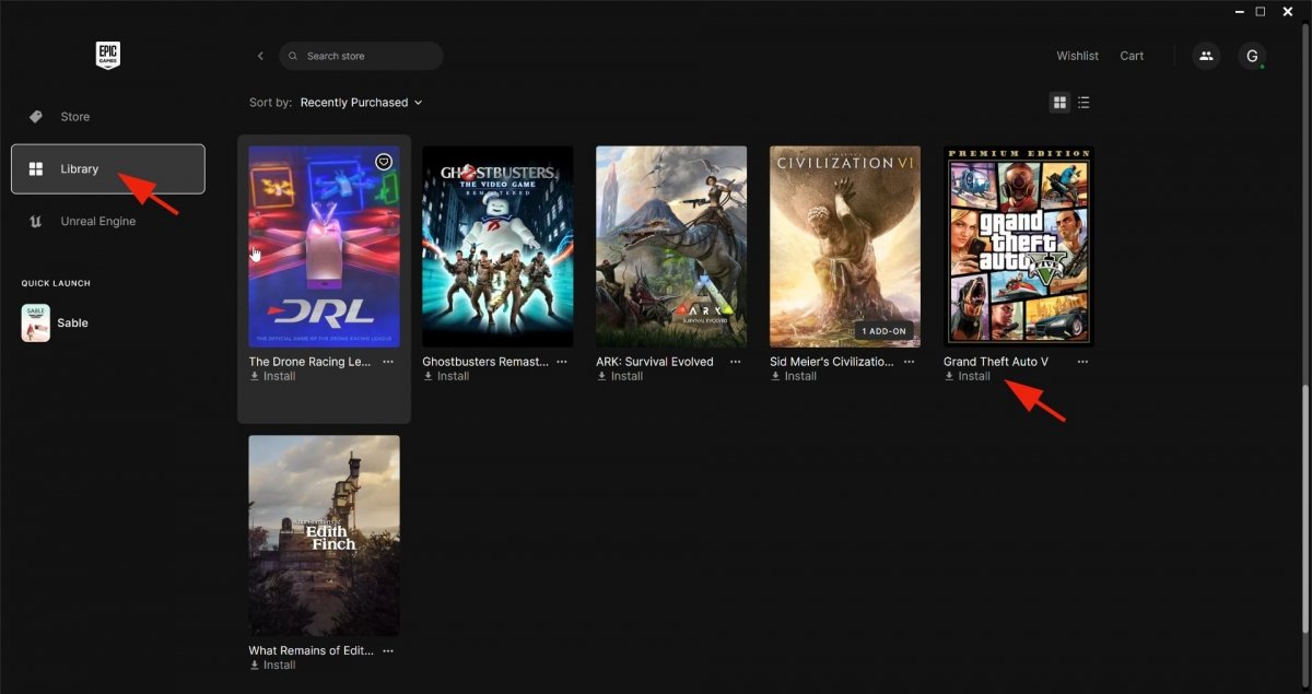 Instalar GTA V na Epic Games