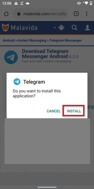 download and install telegram