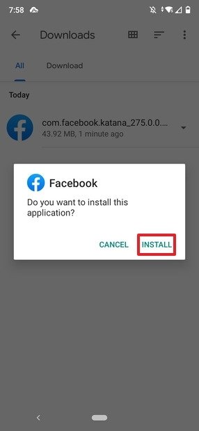 Instalación del APK