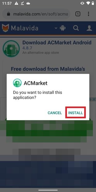 Installation de l’application sous Android
