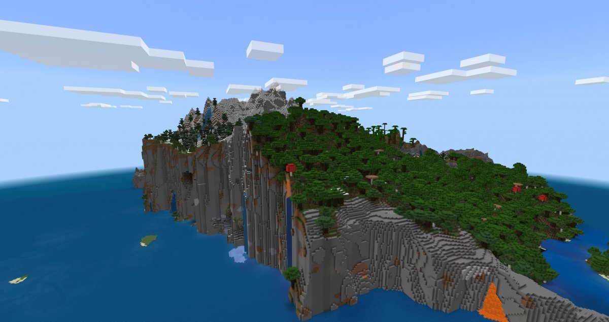Island in the middle of nowhere in Minecraft
